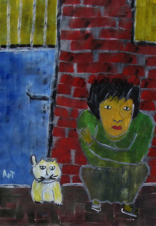 Waiting ȴ-ϩ 70X50cm