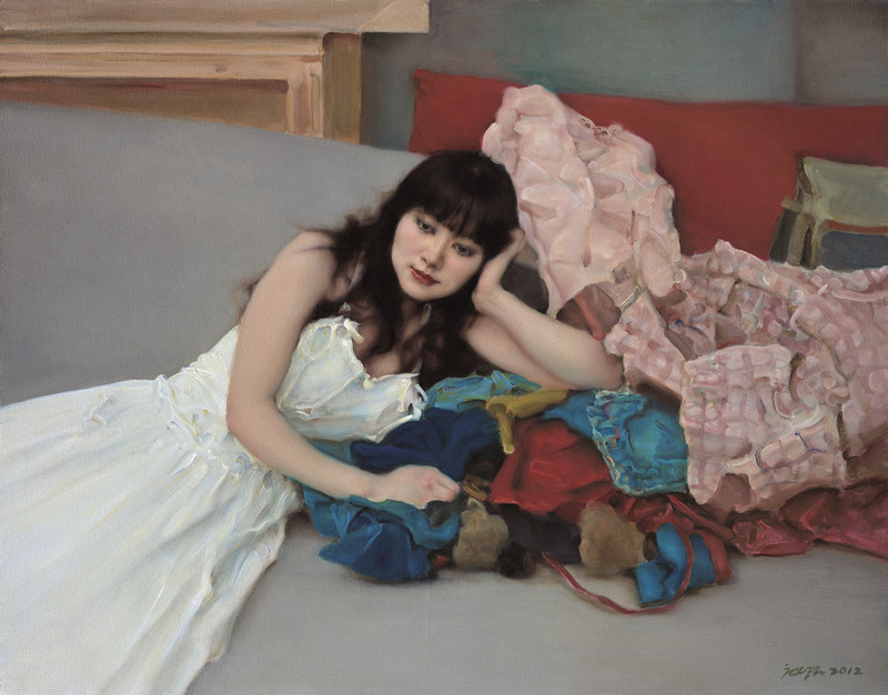 ï δ֮ In_the_Season_of_Flowers_No.4__ͻOil_on_Canvas 91cm116cm 2012