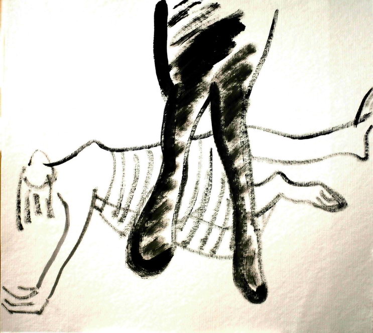 -I am here, 2012 Ink auf Paper 80cmx74cm Ludwig Gallery Oberhausen, Geramny