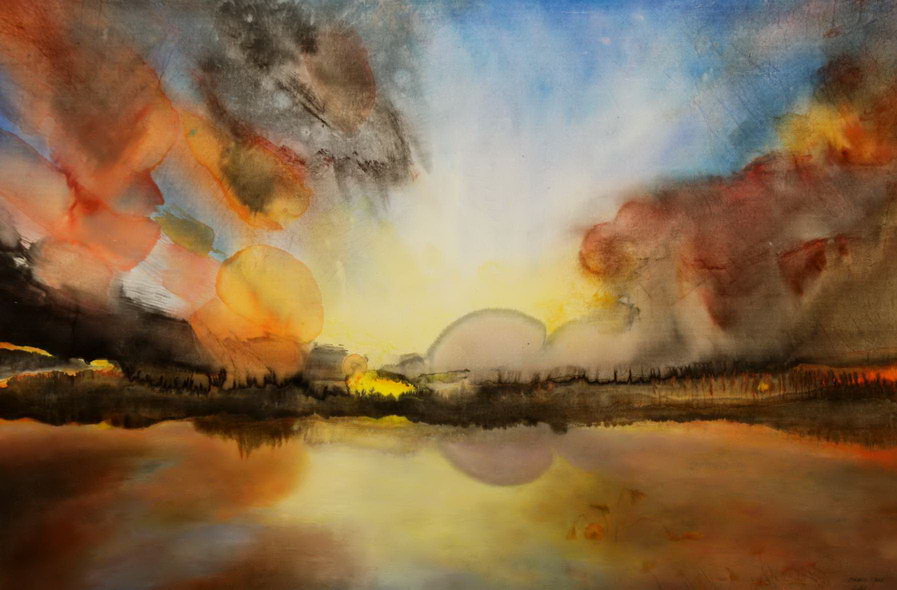 ŬB-Ԣϲԡ2011ֽΪ ˮī + ͻ 146 x 97cm