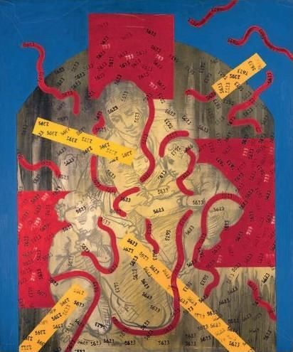 在2011年4月3日香港苏富比春拍的尤伦斯专场上,王广义的《圣母子》拍出314万港元的价格