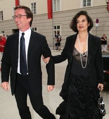 画廊主Thaddaeus Ropac与他的好朋友Bianca Jagger