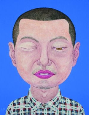 《大头》谷旭 布面油彩丙烯 110 x 85cm 2012年