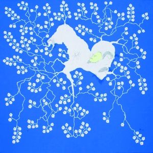 《谜花NO.4》董重 布面油彩丙烯 150 x 150cm 2012年