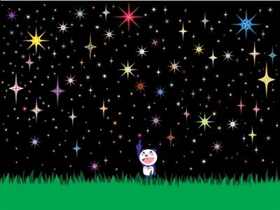 高瑀《星星落在我头上》数码版画