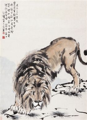 徐悲鸿《雄狮猛醒》,1610万元成交