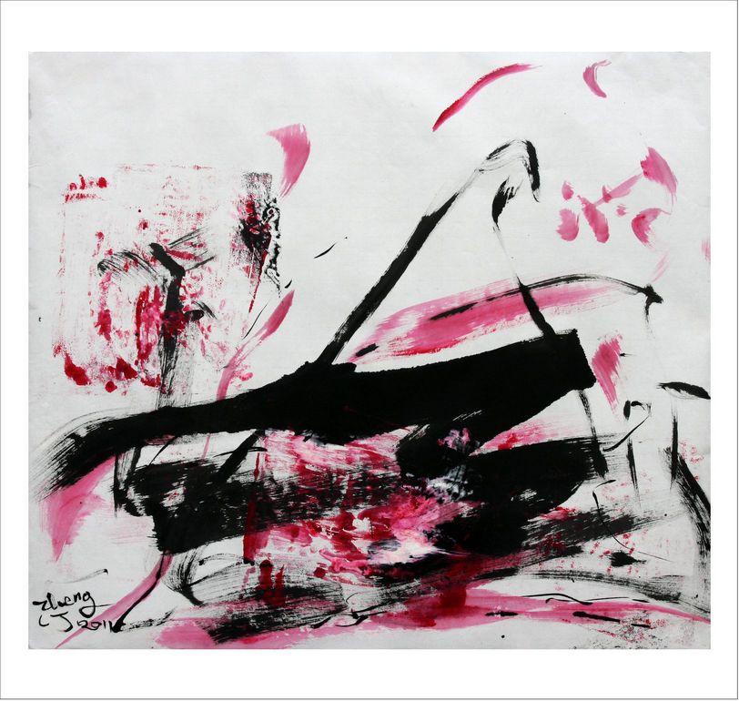 ֣Ʒۺɫʱ 4  2011 77x88cm ˮī 