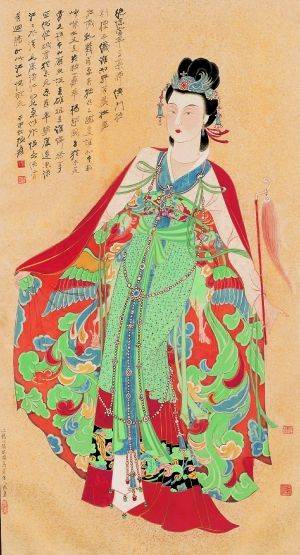 张大千《红拂女》