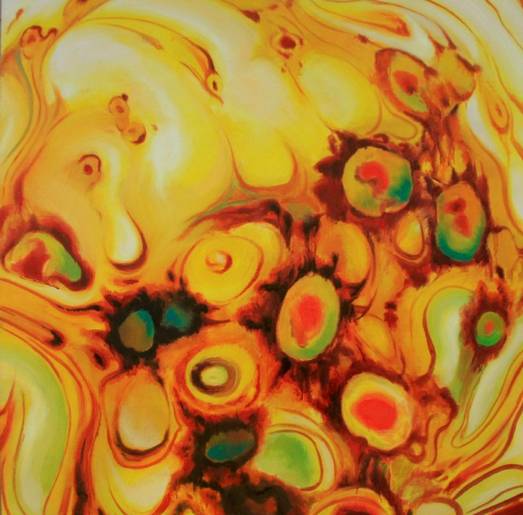 谢梦飞《太阳花》120x120cm