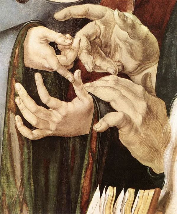 Albrecht Durer, Christ among the Doctors (details), 1506